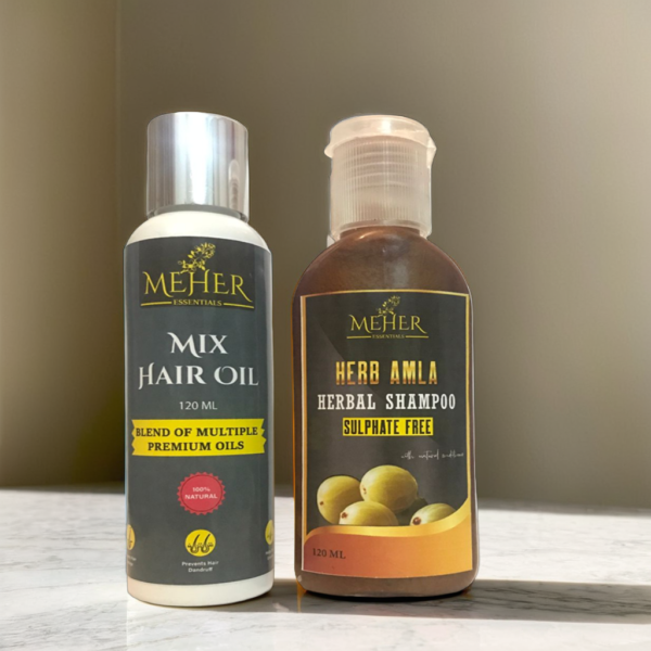 Combo of Herb Amla Herbal Shampoo and Mix Hair Oil